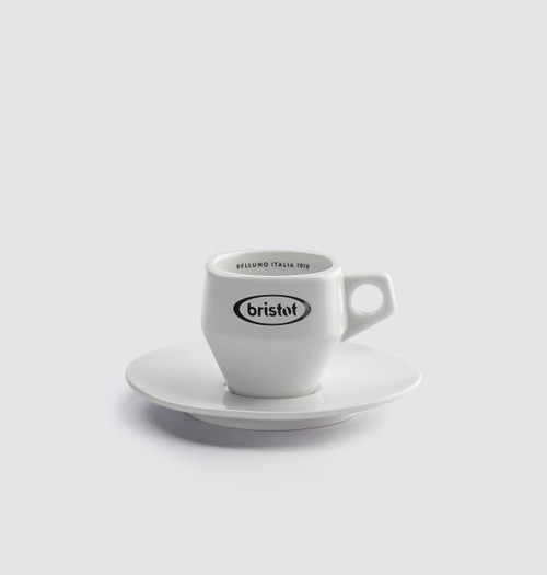 Bristot Porcelain Espresso Cups with Saucers | Dolomit Espresso Cup | 2.46oz / Set of 6