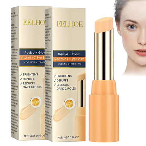 HACLRA 2PCS Revive Glow Vitamin C Eye Balm, Reduce The Blackness Of The Skin Under The Eyes,Hydrating Eye Cream,Reduces Puffiness HACLRA 2PCS Revive Glow Vitamin C Eye Balm, Reduce The Blackness Of The Skin Under The Eyes,Hydrating Eye Cream,Reduces Puffiness