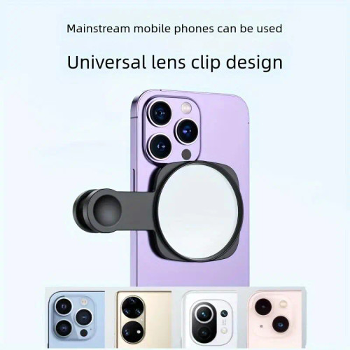 Selfie Mirror Clip, Rear Camera Selfie Mirror for Mobile Phones, Universal Smartphone Camera Accessory, Selfie Accessories