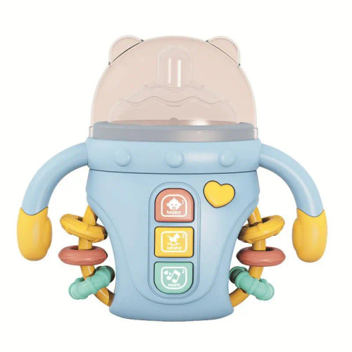 Montessori Toy for Baby 18+ Months to Play, Cute Bottle Shape Baby Sensory Teething Toys with Rattles for Toddlers Boy Girl Birthday Gifts, Sensory Teether(Detail Color Shape Random)