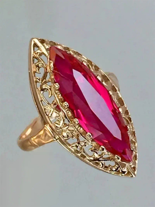1 PC Gorgeous Cubic Zirconia Gemstone Ring For Women For Valentine's Day Gift Wedding Anniversary Party Jewelry Cubic Zirconia Rings