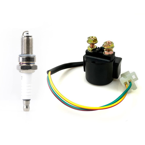 Ignition Coil CDI Box Wiring Wire Harness Starter Solenoid Relay Voltage Regulator Rectifier Spark Plug for Honda FourTrax 300 TRX300 2x4 TRX300FW 4x4 1998-2000 32100-HM5-A10 30410-HM5-A11