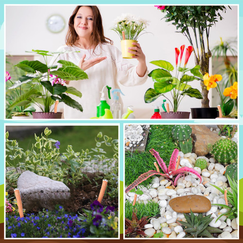 Relaxweex 6 Pcs Water Sensor Ceramic Worm The Potting Shed Worm Water Sensor Plant Decoration Moisture Monitor Gardening Houseplant Humidity Meter Fun Gardening Gift for Your Potted Plant (6 Inch)