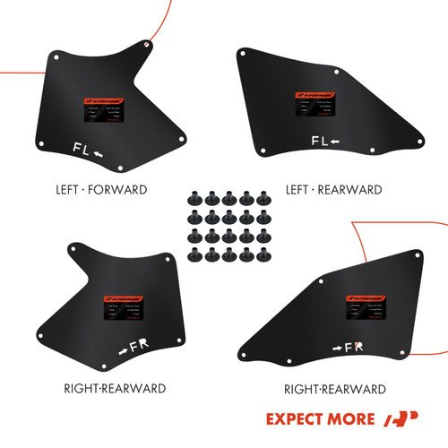 A-Premium Splash Guards Fender Liner Shields Compatible with Toyota Tacoma, 2005-2020, Front and Rear, 4-PC Set
