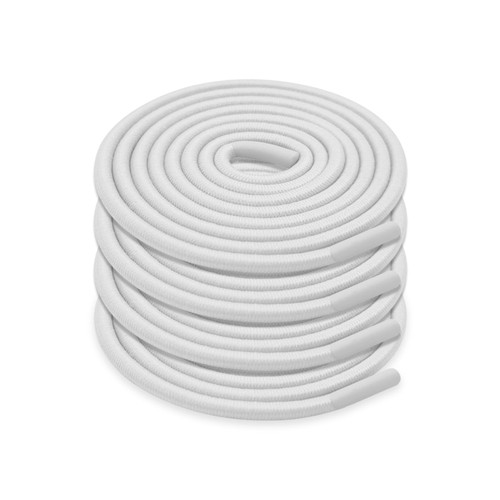 NDTEZUGT 2 Pairs 1/10" (2.5mm) Elastic Thin Shoe Laces, Stretch Round Shoelaces Shoe Strings Replacement for On Cloud Sneaker,Tieless No Tie Laces for Adults and Kids (White 03, 26''/65cm)