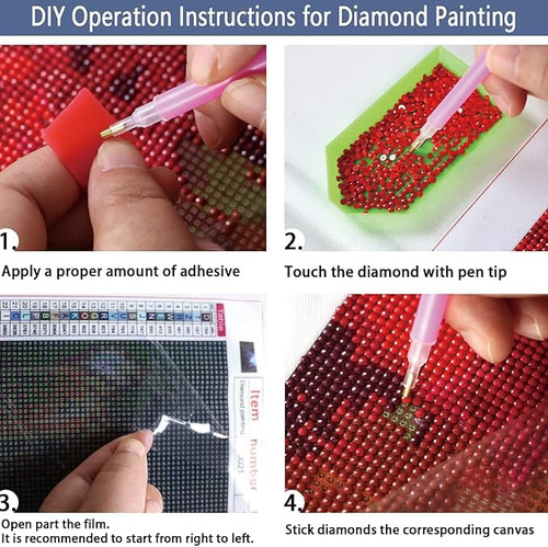 KYFQSDZ Pooh Diamond Painting Kits for Adults Beginners,Cartoon Diamond Art Kit,DIY Full Round Drill Diamond Dot Gem Art Kits for Adults,Home Wall Decor12x16