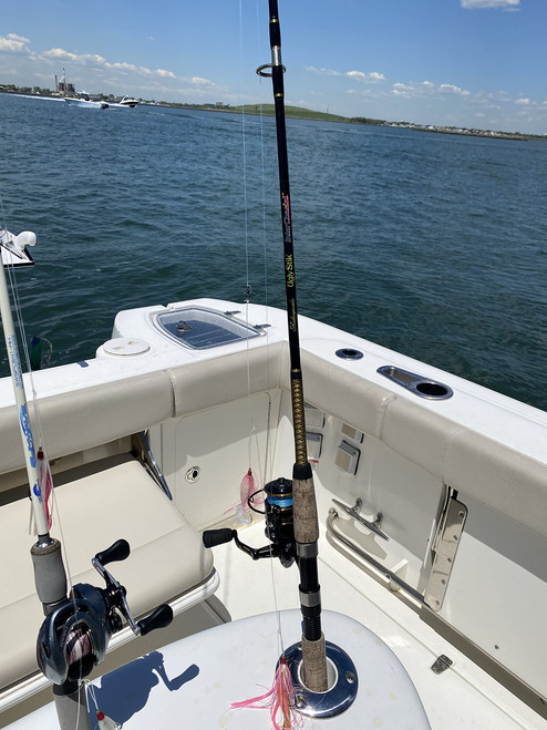 Uncle Mo’s Tackle - Fluke Flounder Hey Now Killer Hi-Lo Rig – Pink Mylar BUCKTAIL Teaser for Saltwater –Mustad Black Size 3/0 Octopus Hook - 30lb Heavy Duty Mono 2ft Long -Black Duo-Lock Snaps
