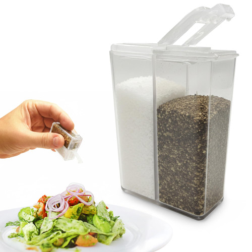 Travel Salt And Pepper Shakers - Stay Fresh - Mini Travel Salt And Pepper Shaker - Portable And Refillable Spice Shaker For Camping, Travel Or Outdoor Cooking (1 piece)