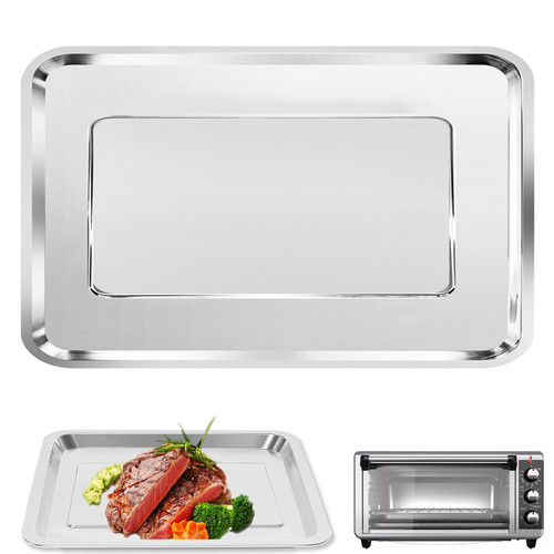 GWBSXM Convection Toaster Oven Replacement Tray Parts for BLACK DECKER 8 Slice Extra Wide Convection Toaster Oven, 14.6×8.8 IN Food Grade Grill Pan Grill Plate Rack Tray Crisper Plate Accessories