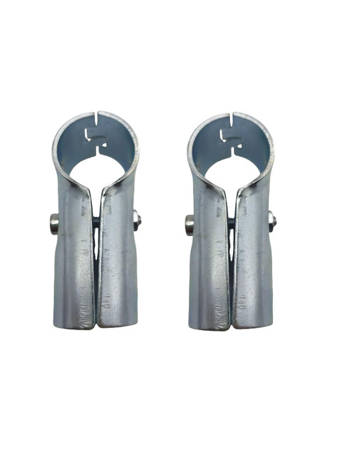 2 Pcs T Clamps Pipe Connector Metal Fittings,Structural Pipe Connector Joint,Fit OD 1-1/4 inch (32 mm) Carbon Steel End Rail Tee Clamps,Chain Link Fence,Bolts and Nuts Included