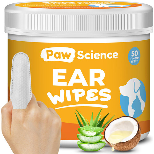 Paw Science Dog Ear Cleaner Wipes – Finger Wipes for Dogs & Cats – Cleaning, Soothing, & Deodorizing Itchy Ears – Pet Ear Relief Solution (Coconut) Paw Science Dog Ear Cleaner Wipes – Finger Wipes for Dogs & Cats – Cleaning, Soothing, & Deodorizing Itchy Ears – Pet Ear Relief Solution (Coconut)