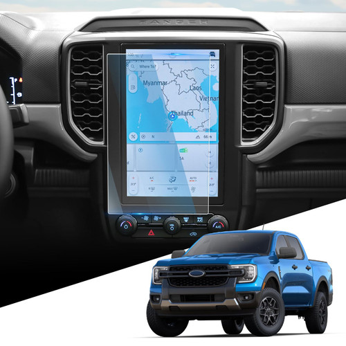 WEIPIN For 2024-2025 Ranger (XL/XLT) Screen Protector 10.1 Inch Glossy Tempered Glass Touchscreen *1 Accessories 9H Hardness Glass - No More Scratch&Fingerprint