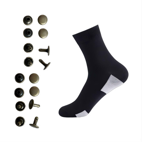 Zureto Copper Rivets for Grounding Shoes, Hike Barefoot Shoes Accessories for Earthing Barefoot Connection (Black, Small)