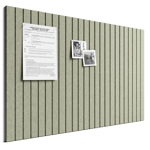 Bumusty Large Cork Board Alternative-36 x 24" Felt Bulletin Board Tiles, with 30 Pushpins, 40 Adhesive Tabs, Fine-Stripe 6-Pack, Cork Boards for Office Push Pin Board Felt Board-Sage