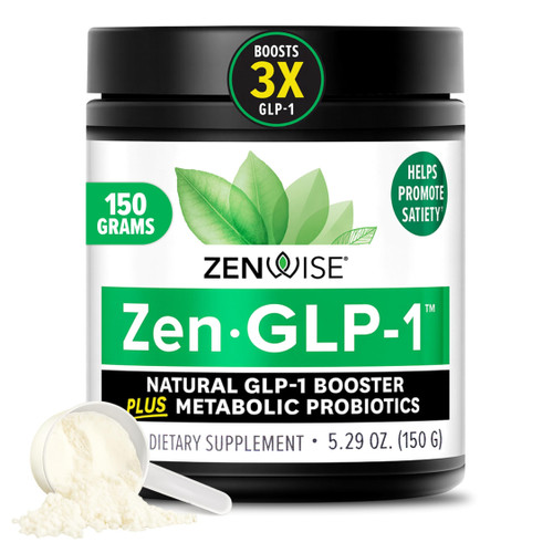 Zenwise Health ZenGLP-1, Natural GLP-1 with Metabolic Probiotics to Help Control Hunger & Cravings and Support Digestive Health - GLP-1 Supplement Support for Women & Men - 15-Day Serving