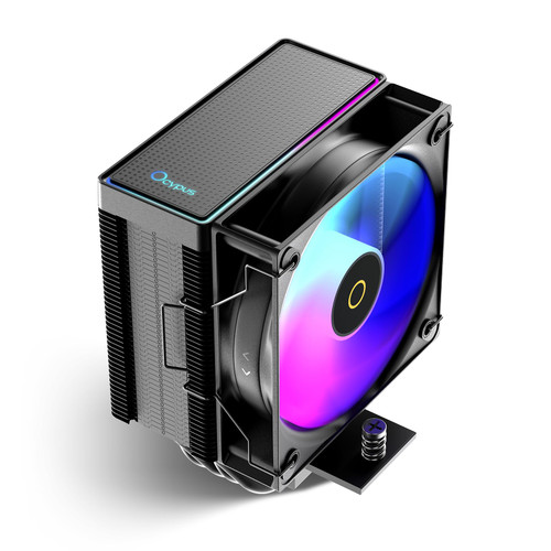 Gamma A40 ARGB BK CPU Cooler,100mm PWM Fan,133mm Height Single Tower Computer Compact CPU Air Cooler,4 Copper Heat Pipes,ARGB Function,Fancy Top Cover,for Intel LGA 115X/1200/1700/1851&AMD AM4/AM5