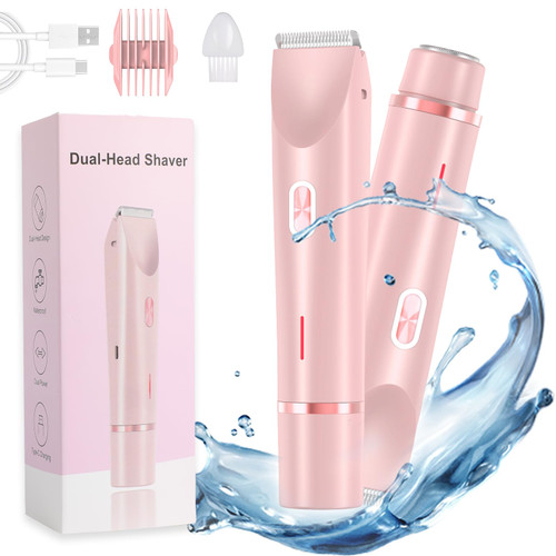 Dermave Bikini Shaver,Dual Head Shaver Women, 2 in 1 Wet & Dry Waterproof Electric Bikini Trimmer for Women(Pink) Dermave Bikini Shaver,Dual Head Shaver Women, 2 in 1 Wet & Dry Waterproof Electric Bikini Trimmer for Women(Pink)