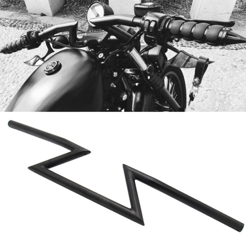 AnXin 7/8" 22MM HandleBar Z Handle Bars Universial For Sportster Cruiser XL 883 1200 Custom Chopper Softail Dyna Street Bob Black