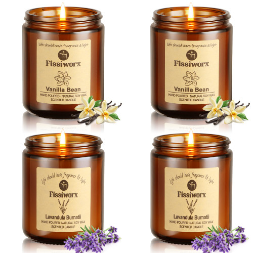 Scented Candle Set 4 Pack, Candle for Home Scented, Odor Eliminating, Stress Relief, 30oz, 220 Hours Long Lasting Soy Wax Gift Set for Women Scented Candle Set 4 Pack, Candle for Home Scented, Odor Eliminating, Stress Relief, 30oz, 220 Hours Long Lasting Soy Wax Gift Set for Women