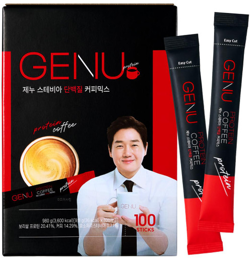 GENU Stevia Protein Coffee Mix (100 sticks,Original) Korea's No.1 Selling Zero Sugar Protein Coffee Mix GENU Stevia Protein Coffee Mix (100 sticks,Original) Korea's No.1 Selling Zero Sugar Protein Coffee Mix