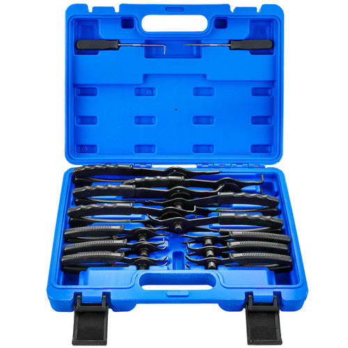 DASBET 14PCS Snap Ring Pliers Set Heavy Duty Retaining Ring Pliers Set with 45°/90° Bent & Straight, Internal & External Circlip Pliers w/Hook & Pick for 0.038in 0.047in 0.070in 0.090in