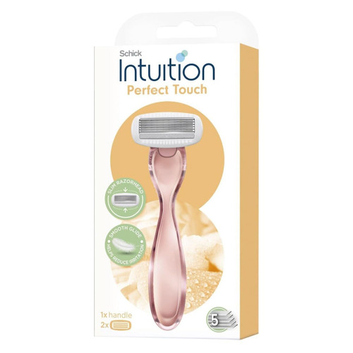 Schick Intuition Perfect Touch Women's Razor, 5 Ultra-Thin Blades, 1 Handle and 2 Cartridges, Rose Gold Schick Intuition Perfect Touch Women's Razor, 5 Ultra-Thin Blades, 1 Handle and 2 Cartridges, Rose Gold