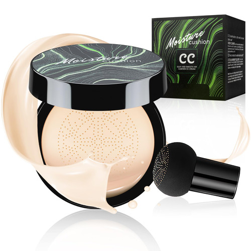 Mushroom Head Air Cushion CC Cream Foundation - Moisturizing & Long-Lasting BB Cream Concealer Makeup Base for All Skin Types, Brighten Long - Lasting Even Color Correcting Concealer (Ivory) Mushroom Head Air Cushion CC Cream Foundation - Moisturizing & Long-Lasting BB Cream Concealer Makeup Base for All Skin Types, Brighten Long - Lasting Even Color Correcting Concealer (Ivory)