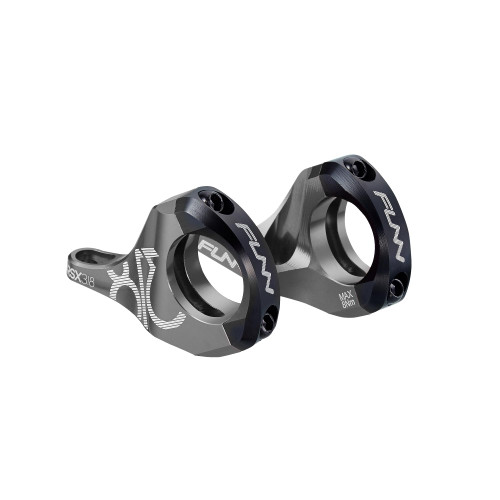 Funn RSX Mountain Bike Direct Mount Bike Stem with 31.8mm Bar Clamp, 2 Pieces Lightweight Split Design for Dual Crown Forks, Adjustable Extension 45-50mm with 30mm Rise (Gray) Funn RSX Mountain Bike Direct Mount Bike Stem with 31.8mm Bar Clamp, 2 Pieces Lightweight Split Design for Dual Crown Forks, Adjustable Extension 45-50mm with 30mm Rise (Gray)