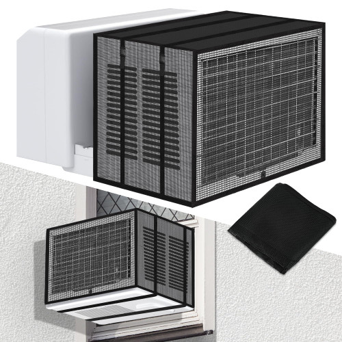 Windspeed U Shaped AC Mesh Cover for Midea U Shaped Window Air Conditioner AC Screen Cover for Outside Unit 8000BTU, 12000BTU, Protect Against Leaves, Weeds, Debris(20.6x13.4x13.5 inch)