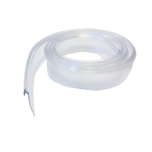Angled Slide-in Clear Vinyl Framed Shower Door Drip Sweep - 36-in Long (Designed to Slide into a Channel)