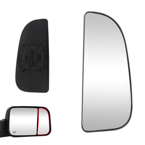 Senzeal Passenger Side Lower Mirror Glass Replacement for Dodge Ram 1500 2500 3500 4500 5500 2009-2020 Side Convex Towing Mirrors 68067730AA (Right Side)