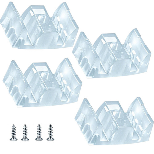 4-Pack Silicone Shower Door Bumpers - Non-Yellowing Opaque Anti-Collision Stoppers - Universal Fit for Framed, Sliding & Moving Glass Doors - Bathroom Use