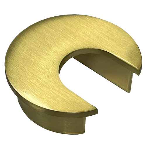 Electriduct 1.57" Metal Desk Grommet 40mm Cable Hole Cover Wire Cord Organizer (Large Opening) | Brushed Brass