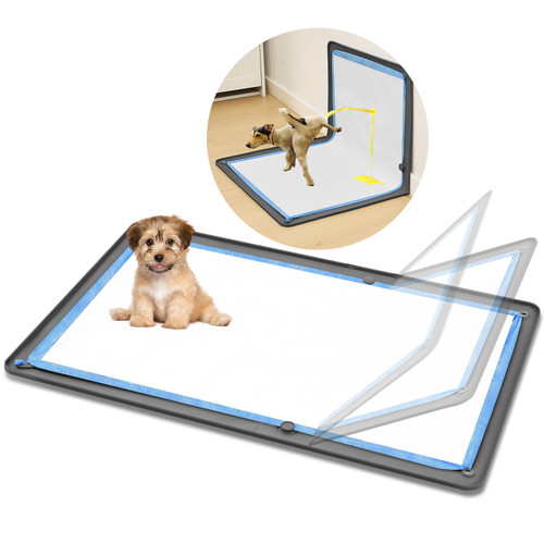 Colingmill Dog Pee Pad Holder 24 x 35 Inch Silicone Puppy Pee Pads Holder for Dog Wee WeeTraining with High Edge Leakproof for Floor Protect Fit Disposable and Washable Pads