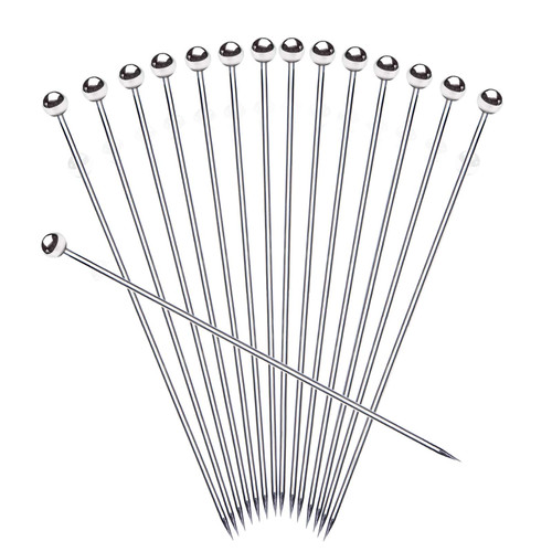 SOGEWO 8" Stainless Steel Cocktail Picks, Bloody Mary Skewers (8inch, set of 15)