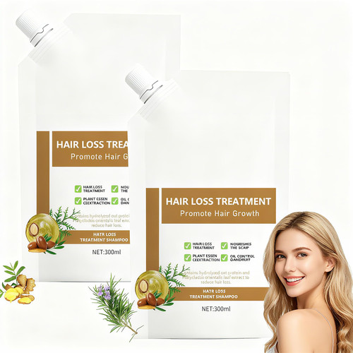 300ml Anti-Hair Fall Hair Loss Shampoo - Promote Hair Growth, Enriched with Multiple Plant Extracts, Suitable for All Hair Types (2 Bottle)