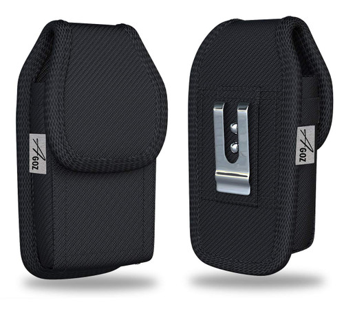 Agoz Carrying Case for Kyocera DuraForce PRO 3 & PRO 2, DuraSport 5G - Heavy Duty Rugged Canvas Holster Pouch with Metal Clip & Belt Loops