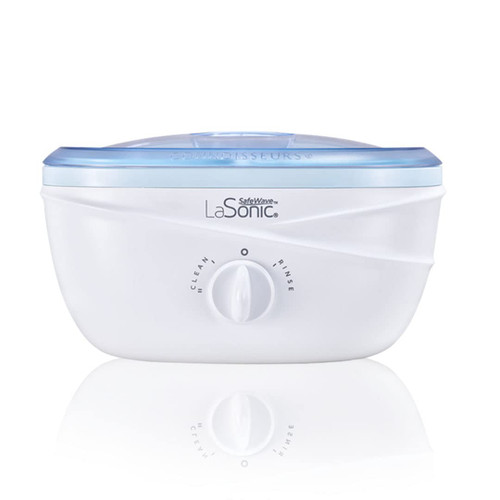 CONNOISSEURS LaSonic SafeWave Sonic Jewelry Cleaner Machine - Gently Cleans and Rinses - Features Dual Tanks, Two Cleaning Speeds, and Removable Lid