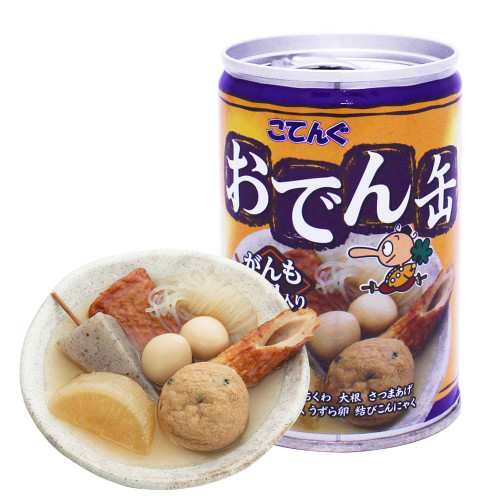 Canned Oden with "Ganmo" fried tofu and Daikon, Japanese traditional pot-au-feu, Contains plenty of Umami and Dashi, You can open it and eat it as is, Good for snacking (1can)