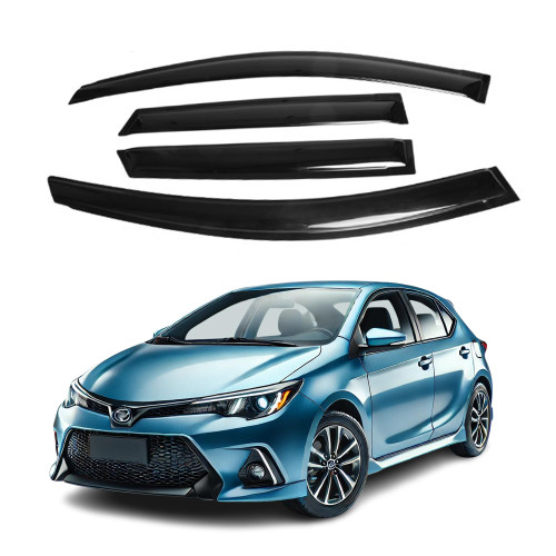 Fit for: Toyota Corolla IM 2016 2017 2018 Safe Sun, Rain, Wind Deflector, Front & Rear Window Vent Visors, Vent Protection, Tape-On Outside-Mount,4-Pieces Guard Kit, 2mm-Thick