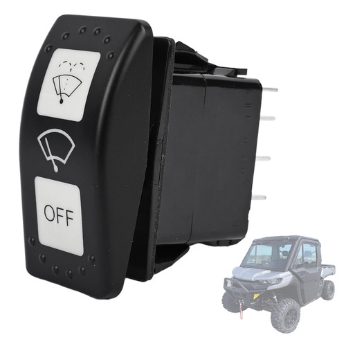 Magimaker Windshield Wiper Control Switch Compatible with Can-Am Defender HD10 HD8 Maverick X3 2016 2017 2018 2019 2020 2021 2022 2023 Replace 710004941 7 Pin (ON)-ON-Off Wiper Washer Switch