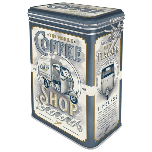 Nostalgic-Art 31123 31123-Ape-Coffee Shop, Clip Top Box, Steel