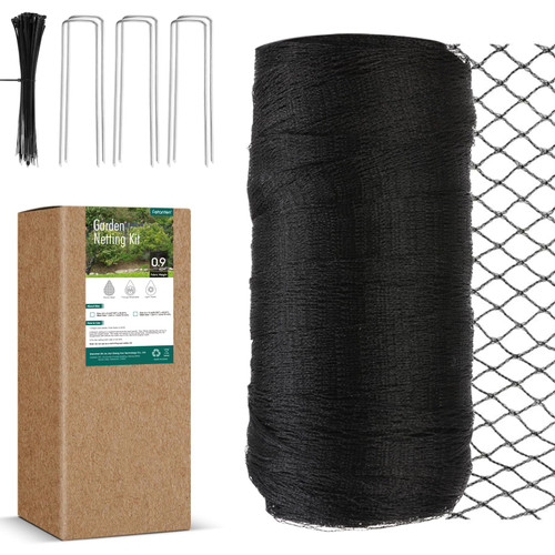 Bird Netting for Garden, Fetanten 26 x 50 FT Netting for Garden Protection Vegetables Fruit Trees Blueberry from Birds Deer Poultry, Heavy Duty Woven Mesh Net Animal Fencing with Ties and Staples