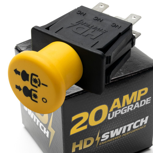 Upgraded 20 AMP PTO Switch for Cub Cadet XT1 Series LT46 LT50 LT54 ST54 GT50 GT54, 20AMP Upgrade, Electric Blade Engage Lawn Mower & Garden Tractor Cutter Deck Blade Engage Yellow Knob
