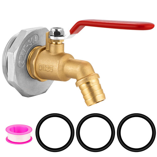 Enoch's Land 55 Gallon Drum Spigot,2" Brass Barrel Faucet with EPDM Gasket for 55 Gallon Drum