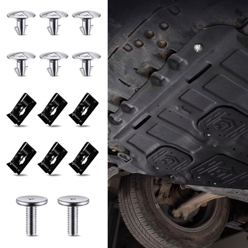 WINUERK 14 PCS Engine Splash Shield Screws, Lower Engine Cover Bolt Fastener Clip Compatible with Most Cars, Replace 90674-TY2-A01 90105-TBA-A00