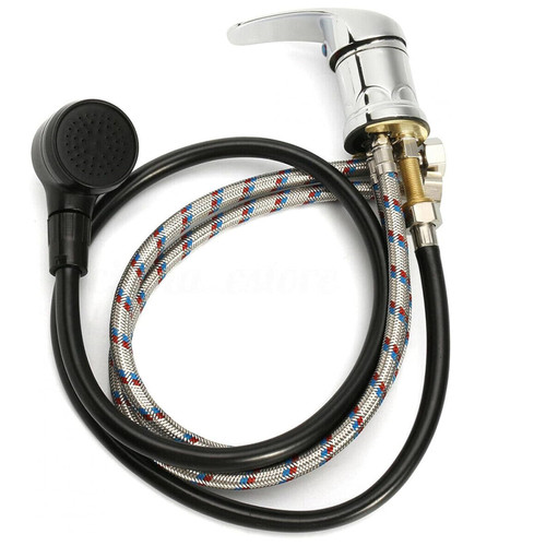 Reicyfang Basin Faucet Shower Head Wash Hair Tap Mixing Valve, Brass Salon Shampoo Bowl Faucet and Sprayer Kit, Salon Sink Faucet Replacement or Salon Sink Parts, Salon Spa Hot Cold Mixer