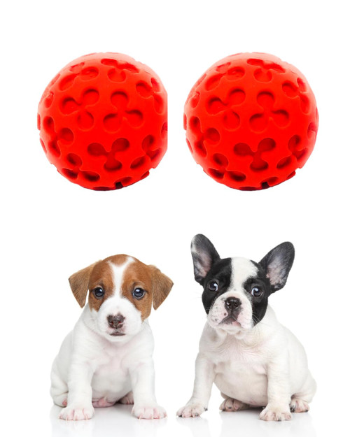 Small Ball Dog Toy - 100% Natural Rubber (Latex) - Soft Squeaky Dog Toy - Small Breeds Puppies - Indoor Play - Free from Harmful Chemicals - Size (2.35") - Set of 2 Small Ball Dog Toy - 100% Natural Rubber (Latex) - Soft Squeaky Dog Toy - Small Breeds Puppies - Indoor Play - Free from Harmful Chemicals - Size (2.35") - Set of 2
