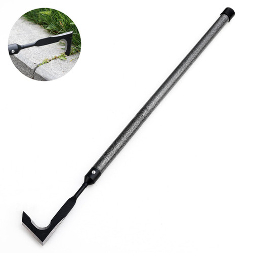 Lcokeiy Crack Weeder Puller Tool Long Handle, Adjustable Crevice Weeding Remover Tool 29", Manual Sidewalk Crack Weeder Stand up Grass Weed Puller Cutter Tool for Yard Driveway