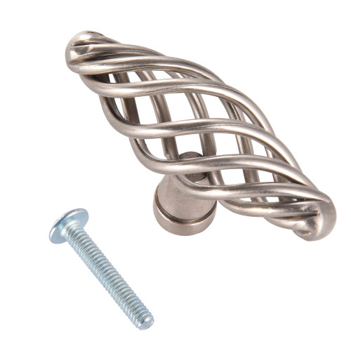 East West Consolidated 899SN-1 Satin Nickel Bird Cage Cabinet Knob 3" 76mm (Pack of 1)